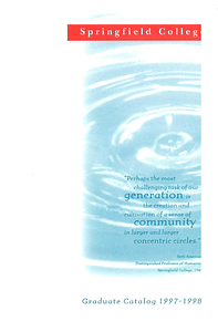 Springfield College Graduate Catalog, 1997-1998