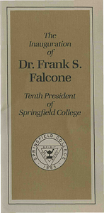 Dr. Frank S. Falcone Inauguration Brochure (November 1985)