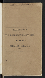 Catalogue of the Corporation, Officers and Students of Williams College (1837)