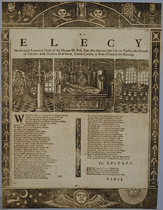 An elegy on the much lamented death of Sir Thomas De Veil, Knt. : who departed this life of Tuesday the seventh of October at his house in Bow-Street, Covent-Garden, at three o'clock in the morning.