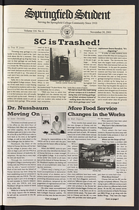 The Springfield Student (vol. 116, no. 8) Nov. 30, 2001