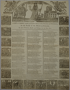 A copy of verses, humbly presented to all my worthy masters and mistresses in the parish of St. Mary-Le-Strand : for the year 1800 /