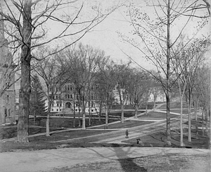 Hopkins Hall and Main Street, 1898