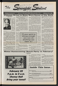 The Springfield Student (vol. 111, no. 15) Feb. 21, 1997