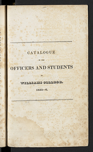 Catalogue of the Officers and Students of Williams College (1835)