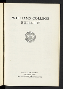 Williams College Bulletin (1945-12)