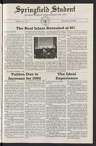 The Springfield Student (vol. 116, no. 7) Nov. 16, 2001